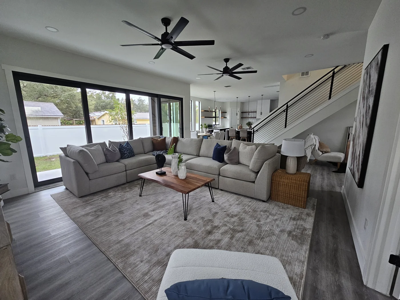 Open-concept living room in a Graham Group new construction home